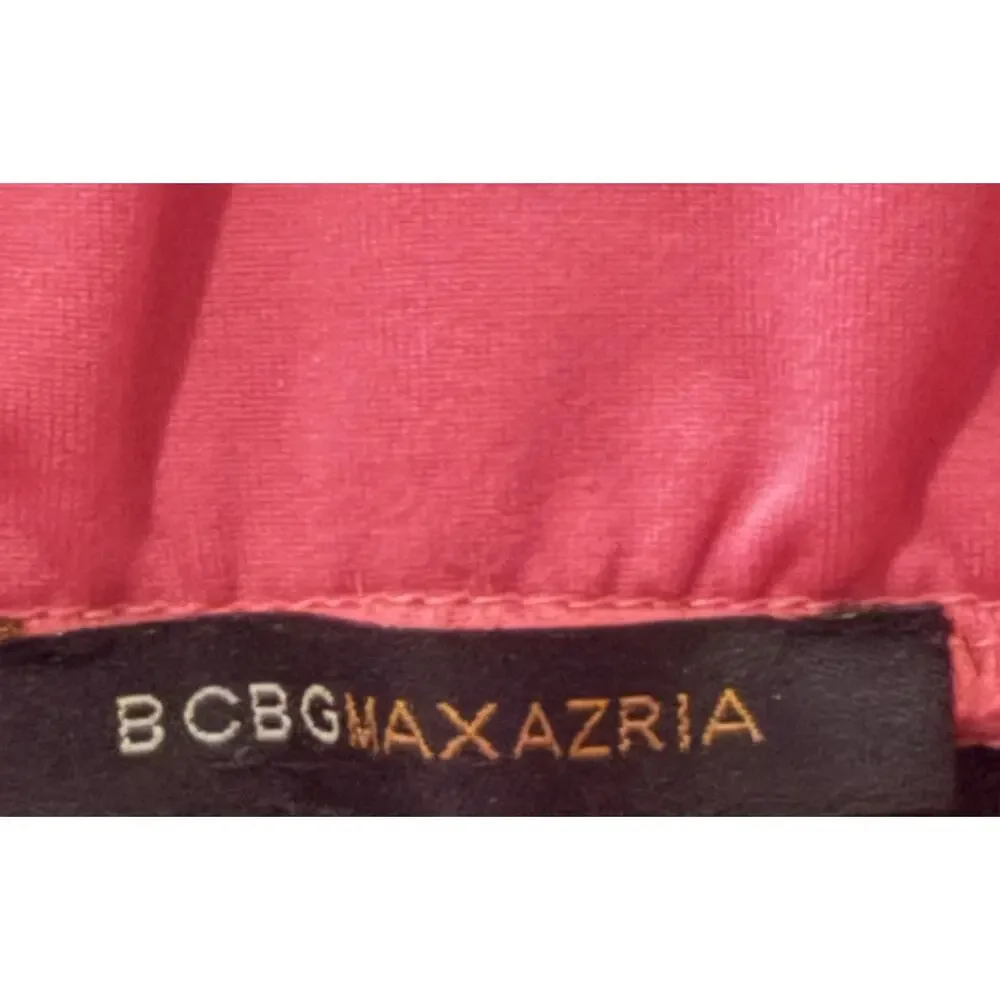 Y2K BCBG Maxazria Foldover Yoga Pants With Glitter Logo, Black & Pink Vintsge M